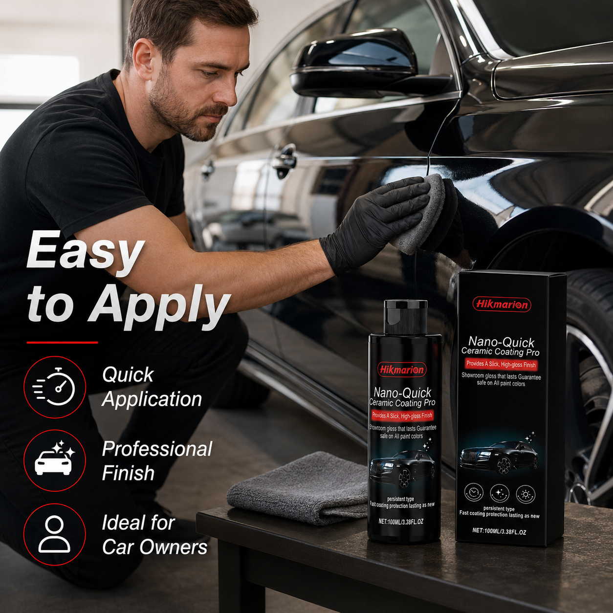 🚗Nano Ceramic Coating for Cars – Professional MAX 100ml Hydrophobic Paint Protector with Long-Lasting Gloss-TI