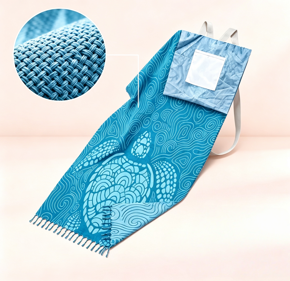 AMZ Convertible Beach Towel Bag, Multi-Functional Outdoor Gear, Portable & Lightweight