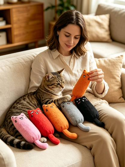 🐱 5-Pack Catnip Plush Cat Toys: The Ultimate Interactive Playtime Solution for Every Feline Friend!-LIN
