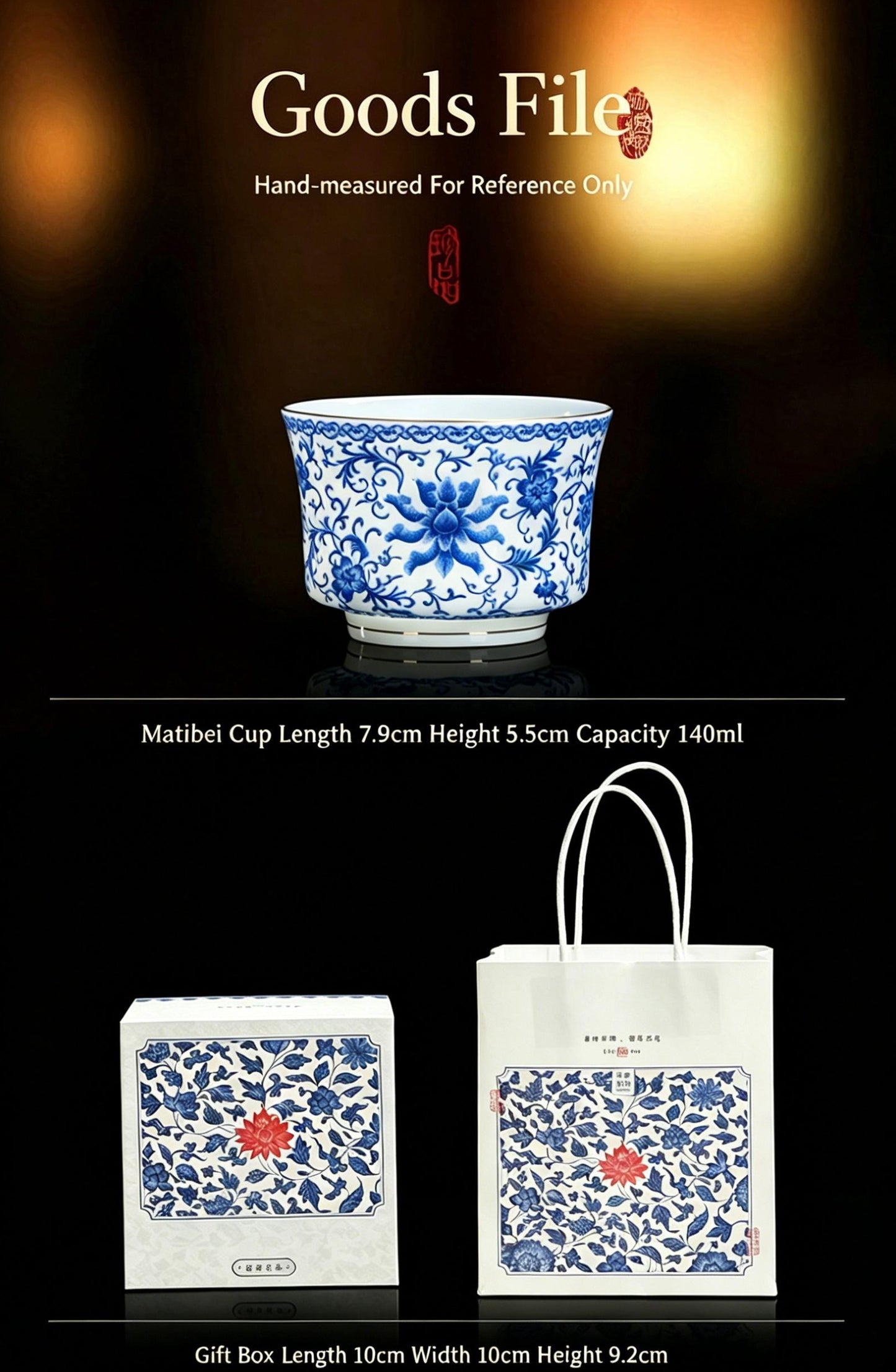 🎁Essential for giving gifts🎁Intertwined Lotus Horseshoe Teacup Gift Set - Premium Puyu Porcelain Cups,Elegant Chinese Style Tea Cups for Home, Office, and Gifting-LIN