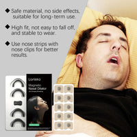 Anti-snoring Sleep Comfort Patch Set (15 pairs of anti-snoring nasal patches + 4 nasal clamps + 1 magnetic suction device + 17 magnets + instruction manual) - 1 set