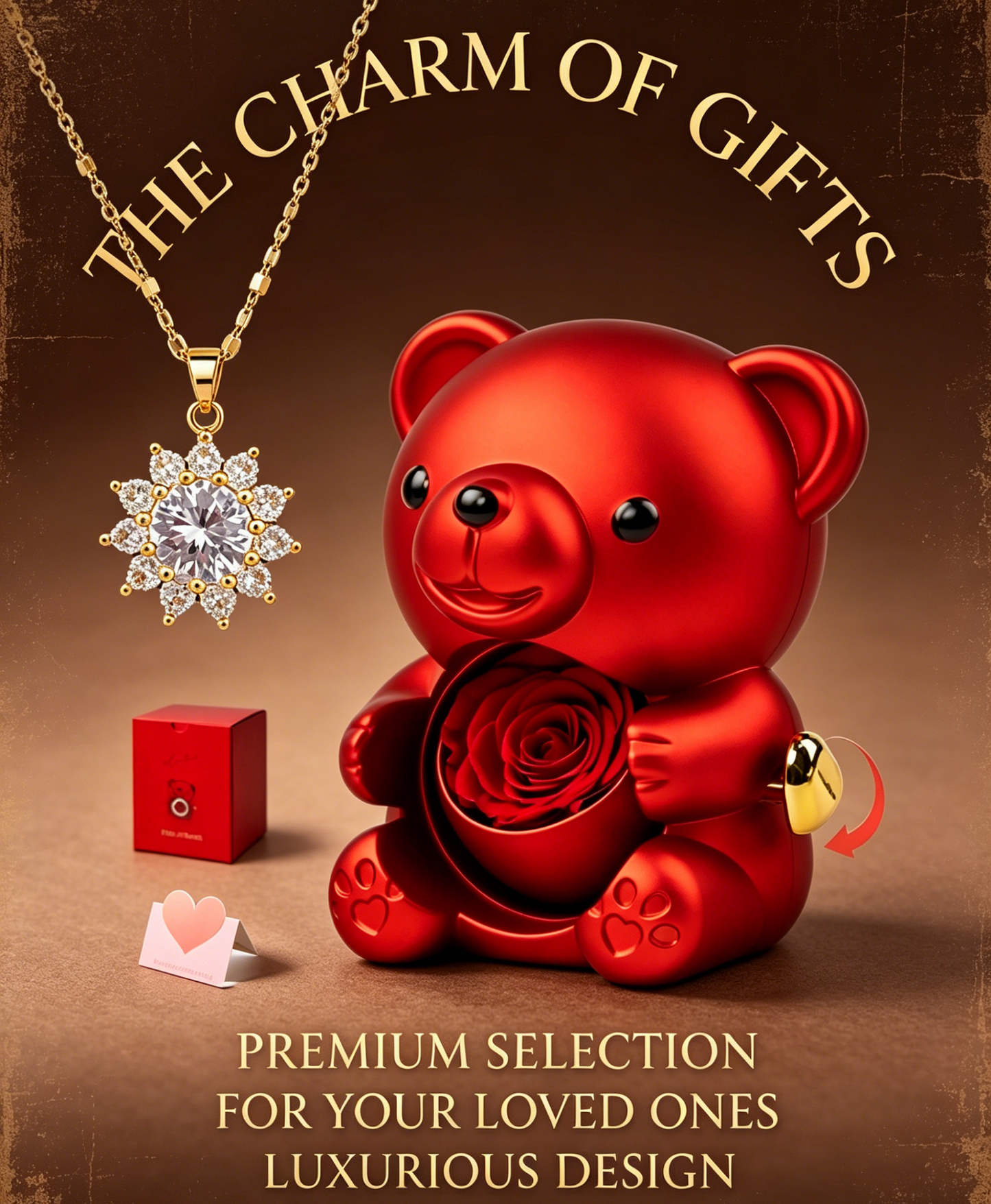 Sunflower Zircon Pendant Necklace Brings Light & Positivity for Wealth & Good Luck-LIN