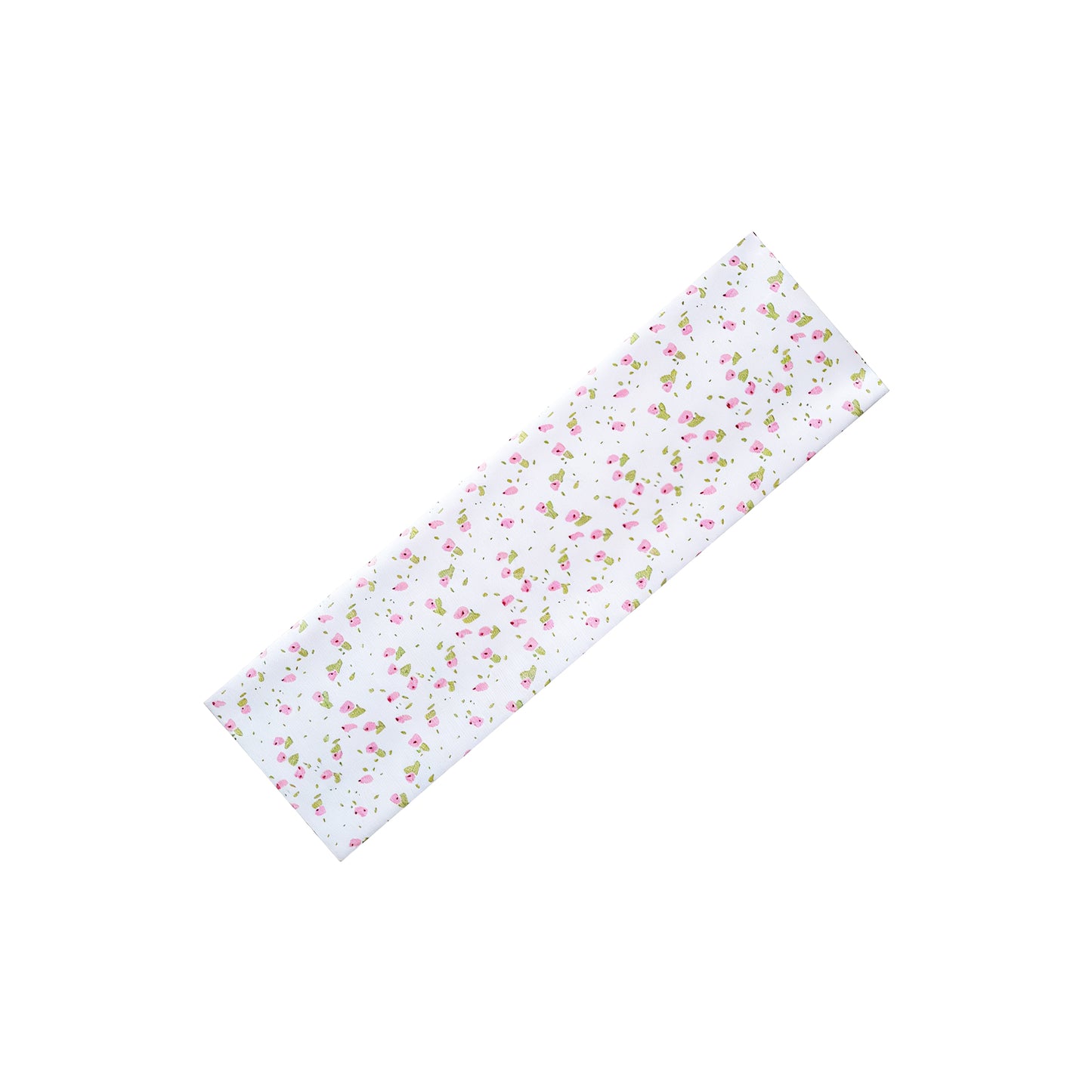AMZ White Floral High Elastic Sports Headband Non-Slip Sweat Absorbing Running Hair Wrap