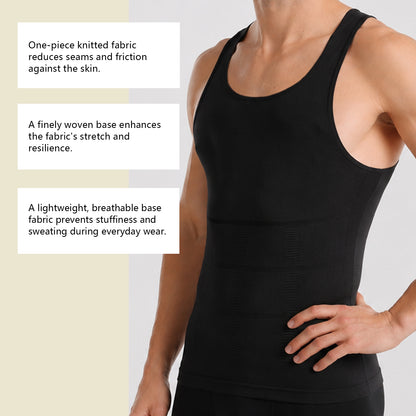 Zeriluna Men's Seamless Breathable Tank Tops, Stylish Sports Undershirts Base Layer