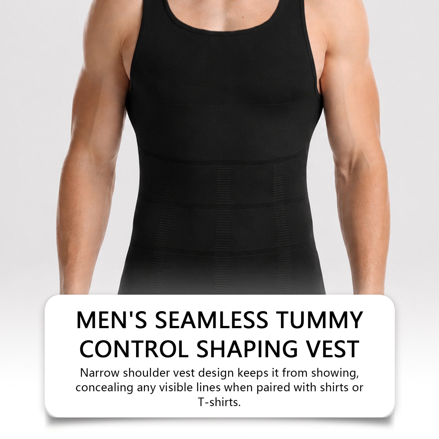 Zeriluna Men's Seamless Breathable Tank Tops, Stylish Sports Undershirts Base Layer