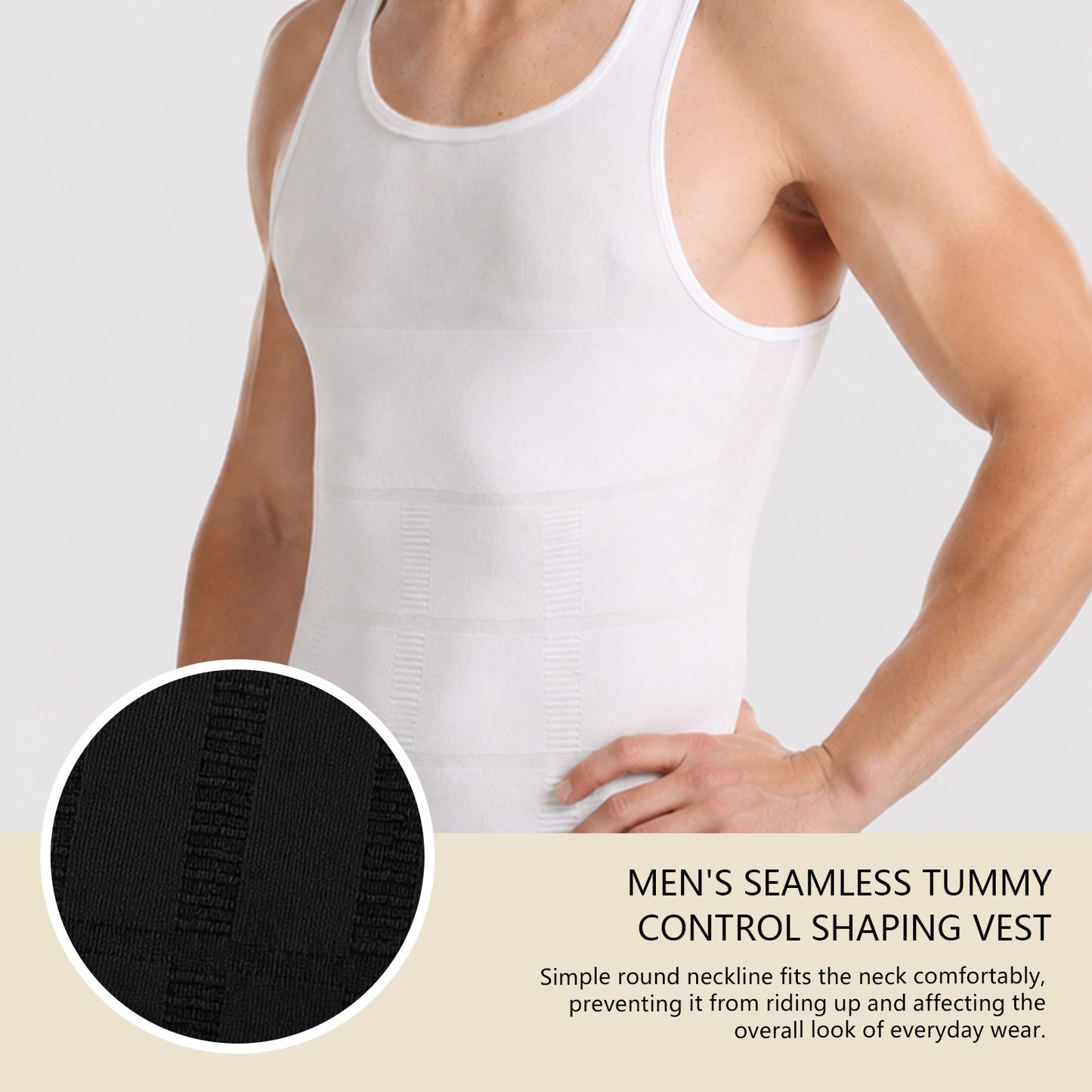 Zeriluna Men's Seamless Breathable Tank Tops, Stylish Sports Undershirts Base Layer