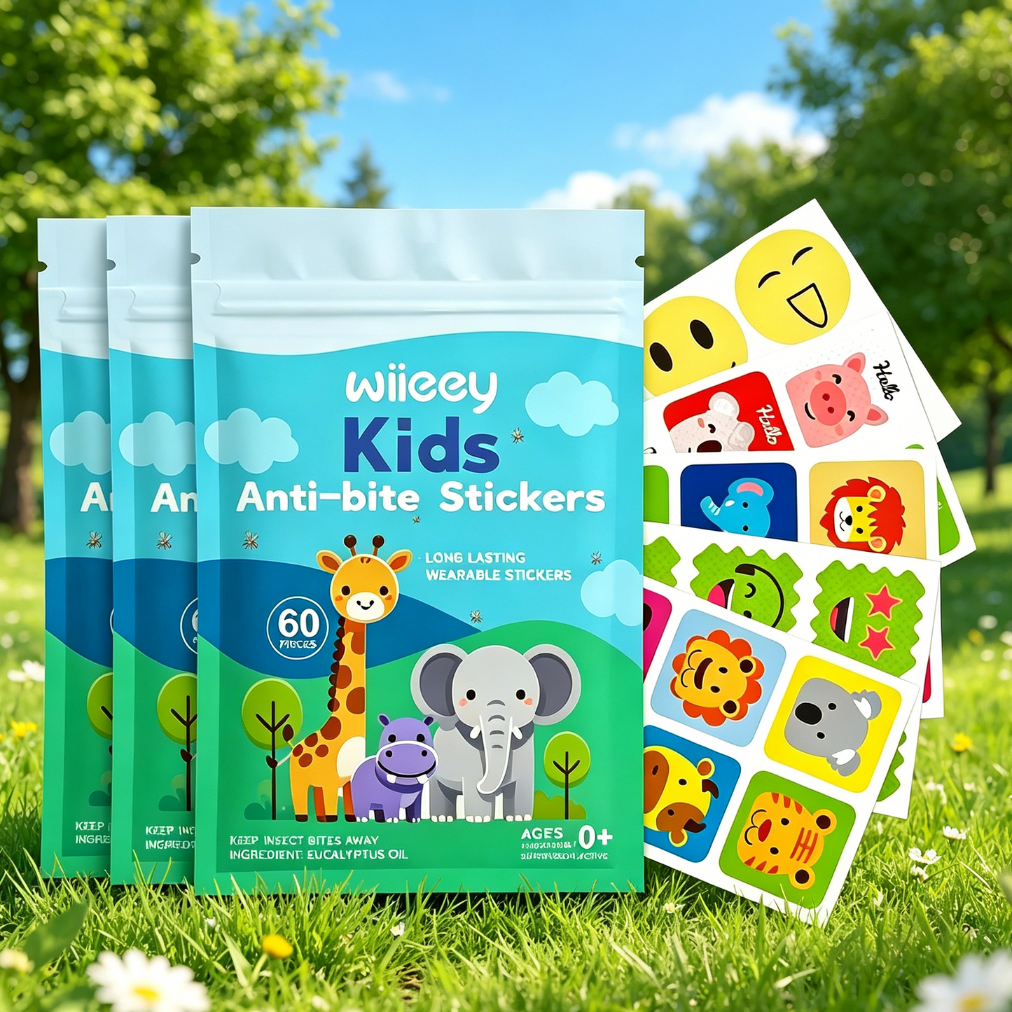 🚫🦟Summer Essentials🌞Natural Mosquito Repellent Patches for Kids & Adults, DEET-Free Anti-Bite Stickers-TI