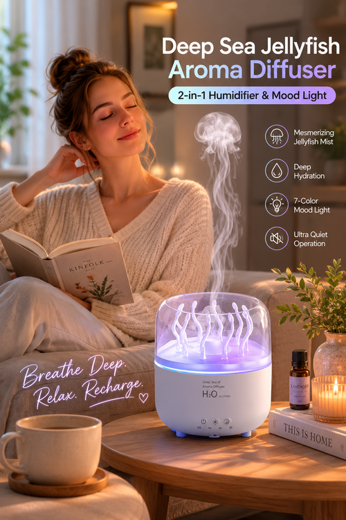 Rotating Seaweed Aroma Diffuser & Cool Mist Humidifier-TI