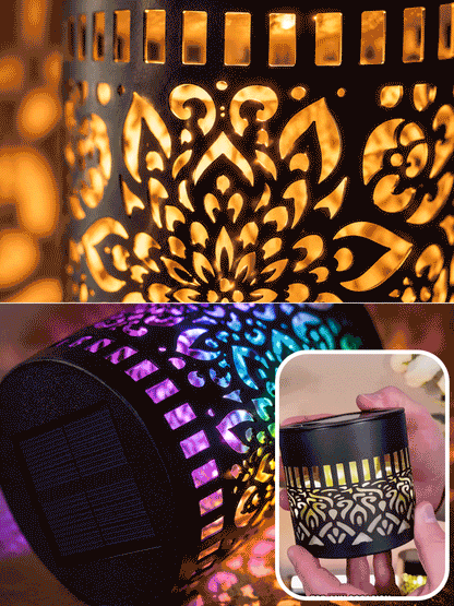 Solar Mandala Fence Lights, Outdoor Wall Decor-TI
