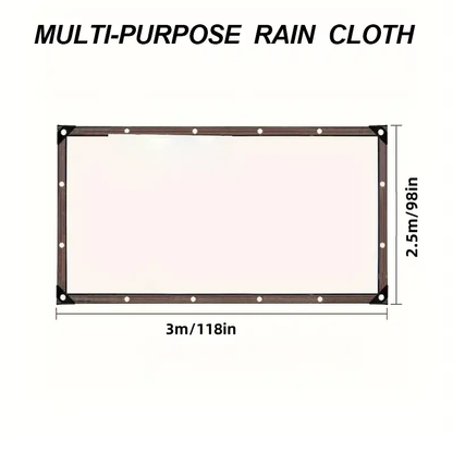 Waterproof Clear 8x10 FT Tarps with Grommets - Heavy-Duty Transparent Cover for Outdoor Patios, Gardens & Camping-LIN
