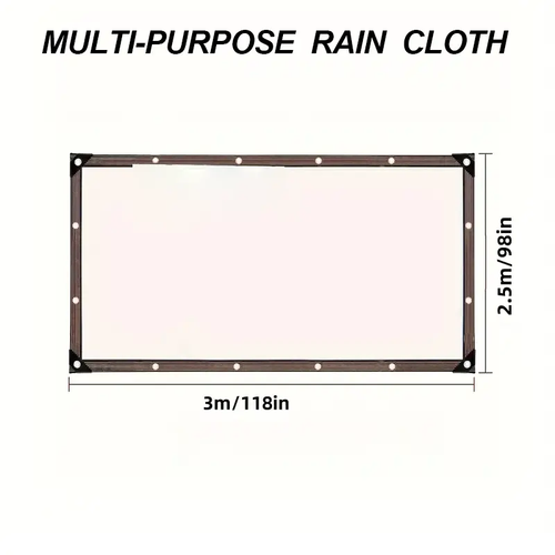 Waterproof Clear 8x10 FT Tarps with Grommets - Heavy-Duty Transparent Cover for Outdoor Patios, Gardens & Camping-LIN