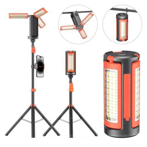 Rechargeable LED Emergency Lantern - 2500LM Bright, Waterproof & Shockproof, 4 Light Modes with Tripod Stand for Camping, Power Outages, Hurricane, Car Repair & Outdoor Survival-LIN