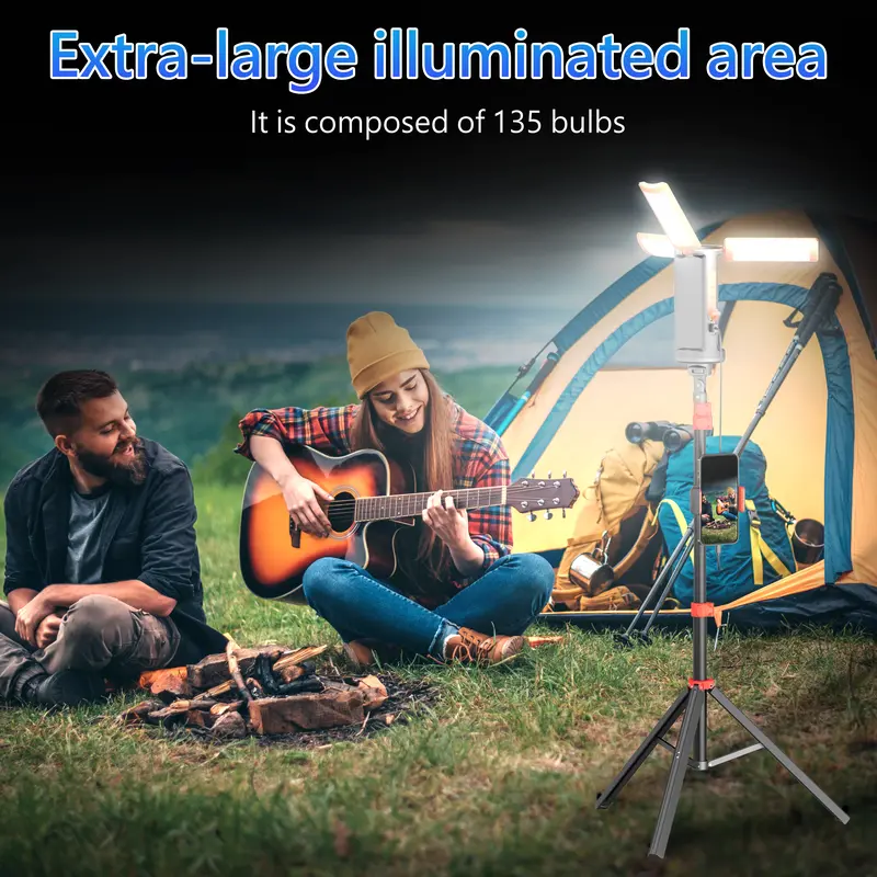 Rechargeable LED Emergency Lantern - 2500LM Bright, Waterproof & Shockproof, 4 Light Modes with Tripod Stand for Camping, Power Outages, Hurricane, Car Repair & Outdoor Survival-LIN