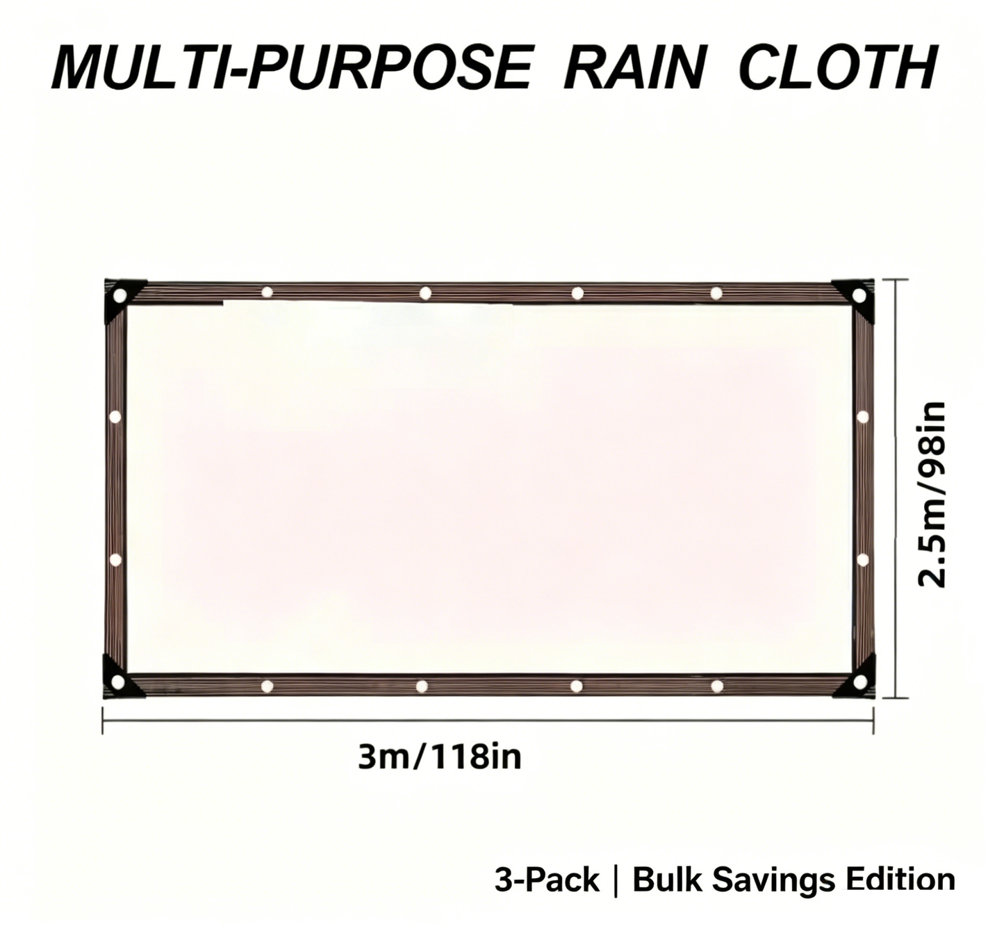 Waterproof Clear 8x10 FT Tarps with Grommets - Heavy-Duty Transparent Cover for Outdoor Patios, Gardens & Camping-LIN