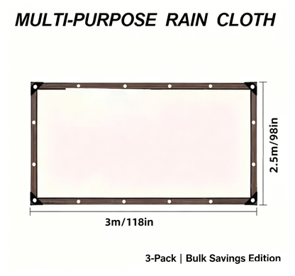 Waterproof Clear 8x10 FT Tarps with Grommets - Heavy-Duty Transparent Cover for Outdoor Patios, Gardens & Camping-LIN