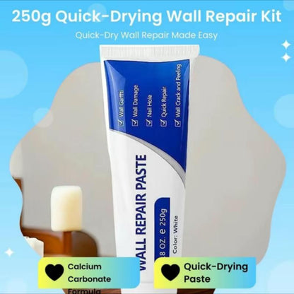 🧱Drywall Patch Repair Kit 250g Wall Mending Agent Multi-functional Quick-drying Paste Adhesive Heavy Duty Concrete Sealant Waterproof Self-adhesive-TI