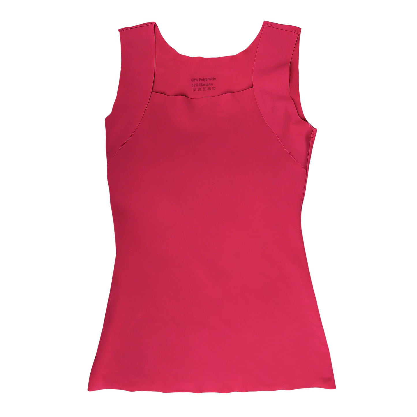 Nude Feel Square Neck Tank Top with Built-in Chest Pads，Suitable for office commuting Stylish