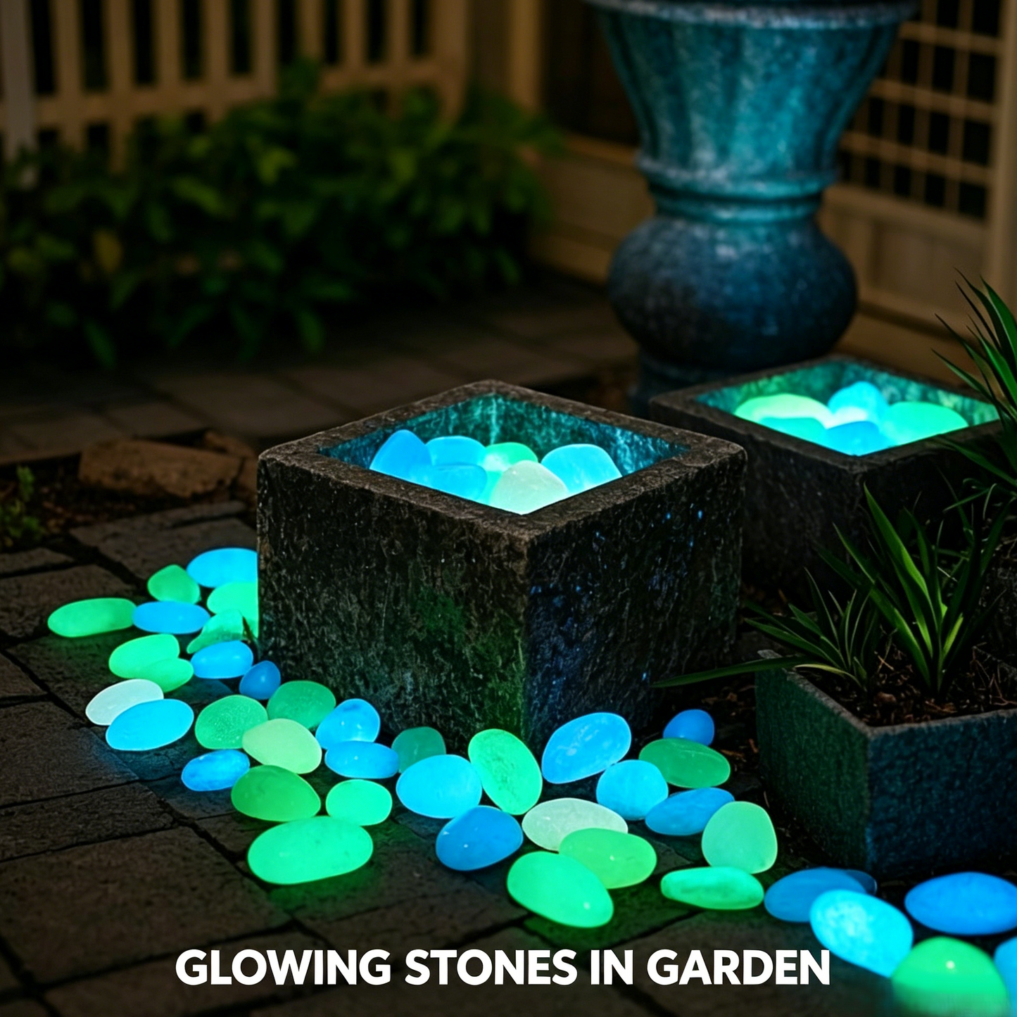 💡Luminous Stones🪨 – Mixed Color Glow Rocks Decorations DIY Decorative Pebbles for Aquarium Fish Tank Sidewalk Garden Path Patio Terrace Lawn Yard Ornaments Colorful Cobbles Decor-TI
