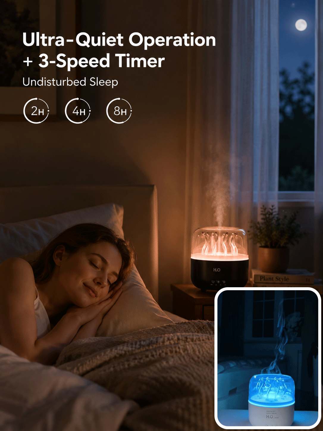 Rotating Seaweed Aroma Diffuser & Cool Mist Humidifier-TI
