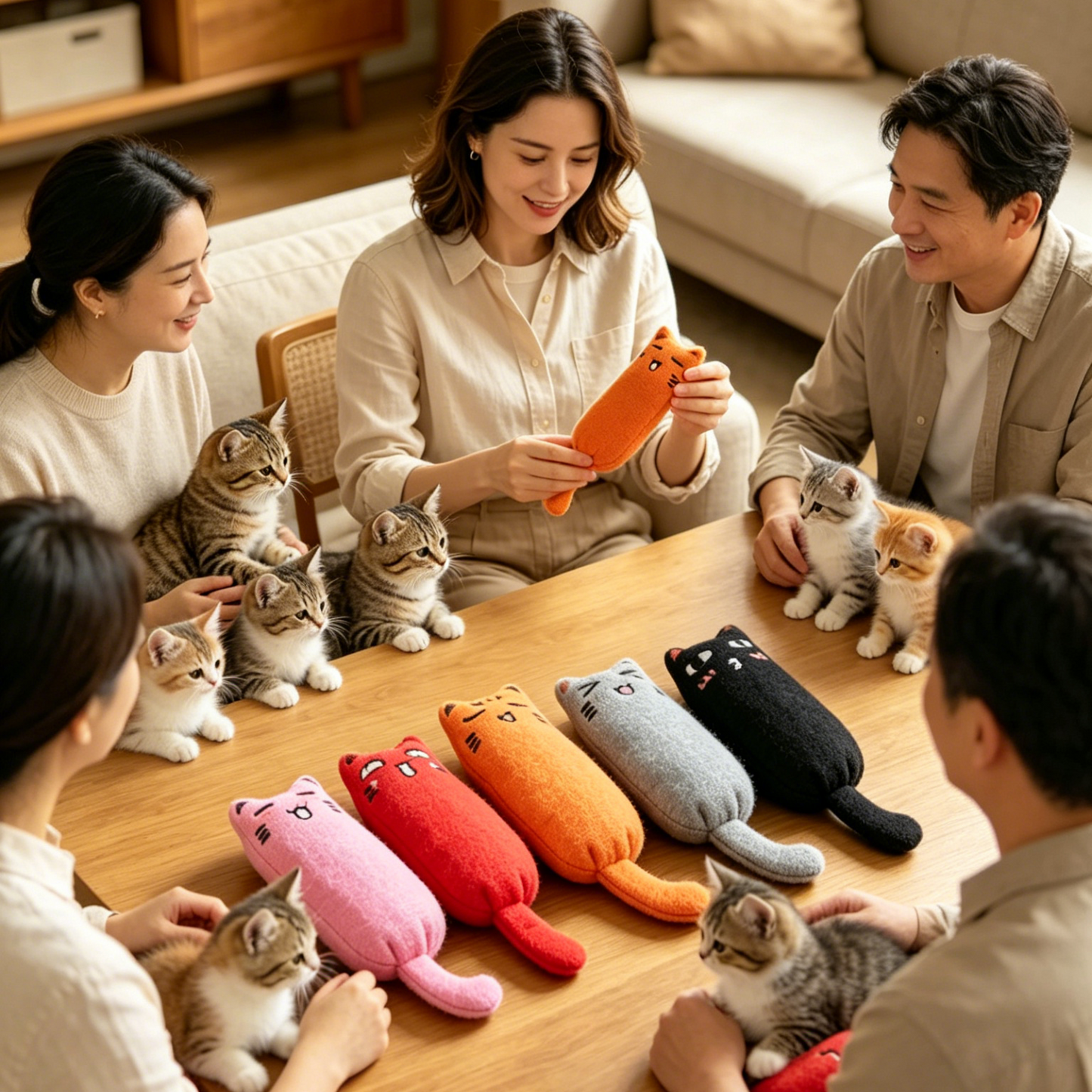🐱 5-Pack Catnip Plush Cat Toys: The Ultimate Interactive Playtime Solution for Every Feline Friend!-LIN