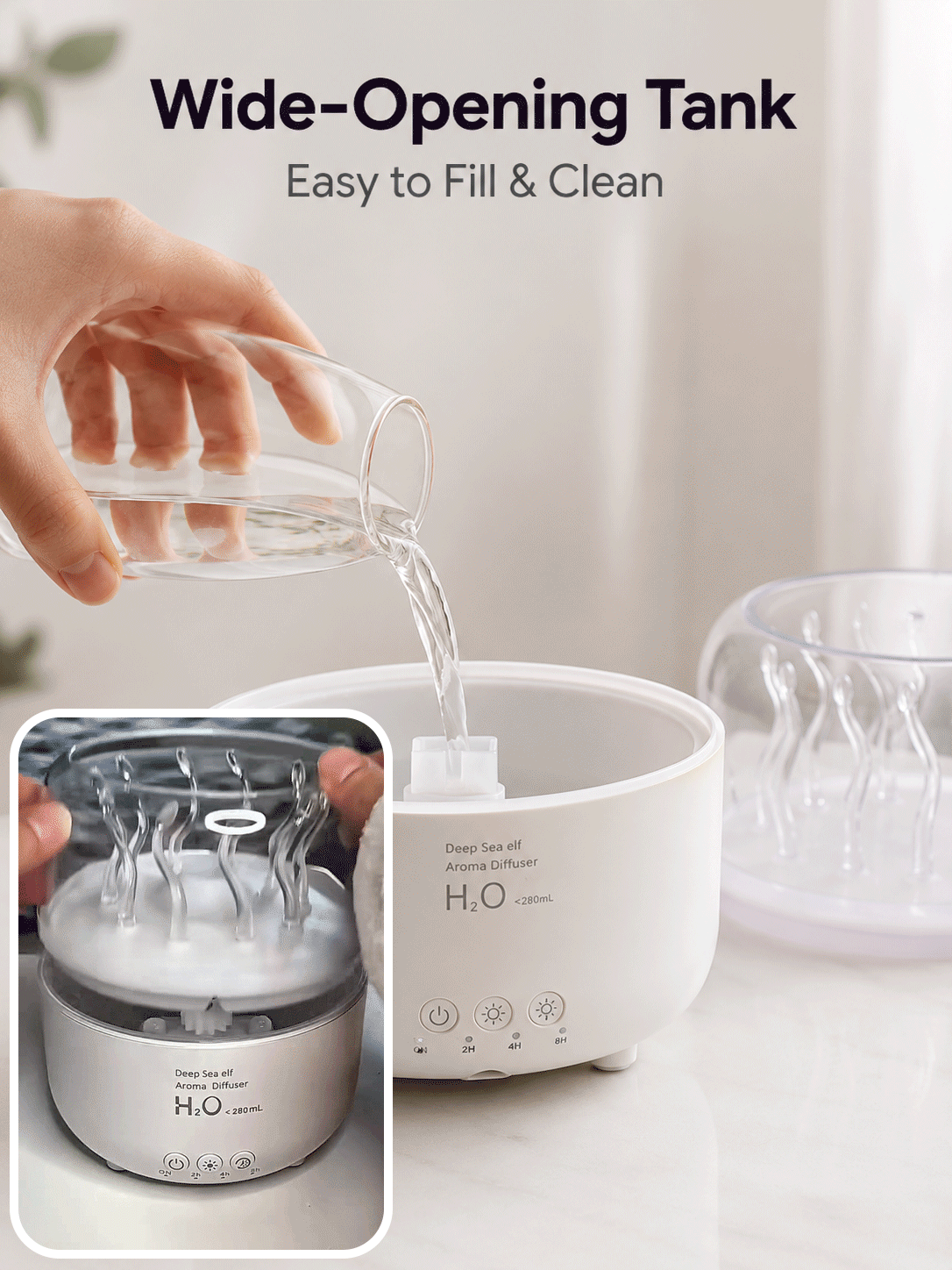 Rotating Seaweed Aroma Diffuser & Cool Mist Humidifier-TI