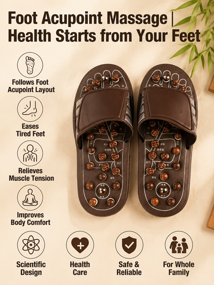 Ad justable Acupressure Massage Slippers with Rotatable Spring Nodes-TI