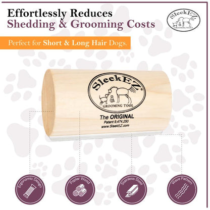 🐕5 Inch Pet Deshedding Brush🐱, Lightweight Dog Grooming Comb for Short Long Hair Pets-TI
