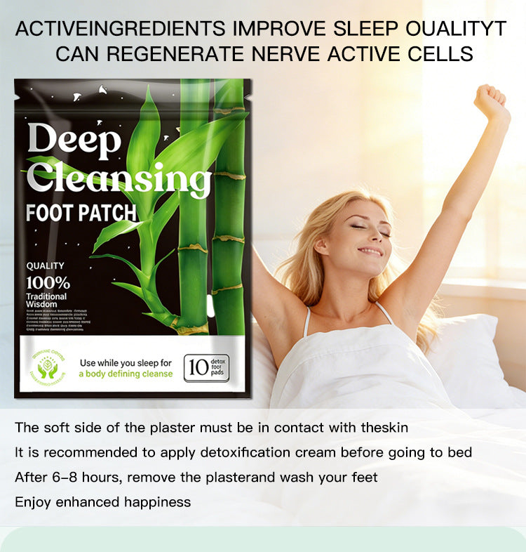 🌿Natural Deep Cleansing Foot Patch | Ginger & Bamboo Charcoal for Detox, Bloating Relief & Slimmer Body-LIN