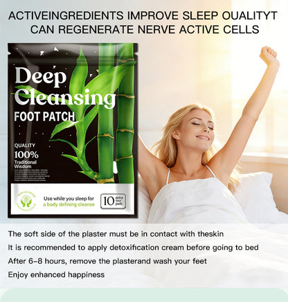🌿Natural Deep Cleansing Foot Patch | Ginger & Bamboo Charcoal for Detox, Bloating Relief & Slimmer Body-LIN