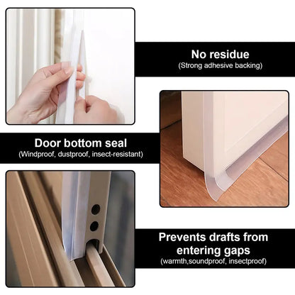 🧻16.4Ft Door Draft Stopper | 1.38in Wide Weather Stripping to Block Drafts, Noise & Leaks-TI