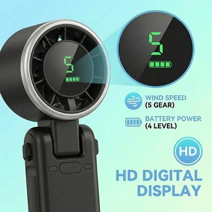 🌟 2026 Summer Portable Cooling Fan🥶，1200mAh Pocket Fan for Travel Festival Theme Park-TI