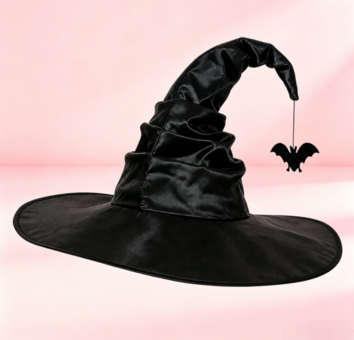 Zeriluna Vintage Ruffled Witch Hat, Stylish Retro Costume Headwear Prop for Party fashion