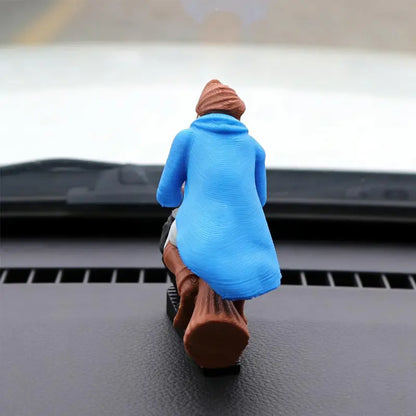 Fun Drift Turn Wizard Creative Broomstick Decoration Broomstick Dashboard Drift Ornaments Witch Wizard Flying Broom Car Interior-LIN