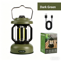Retro multi-functional camping lamp - Green - 1 unit