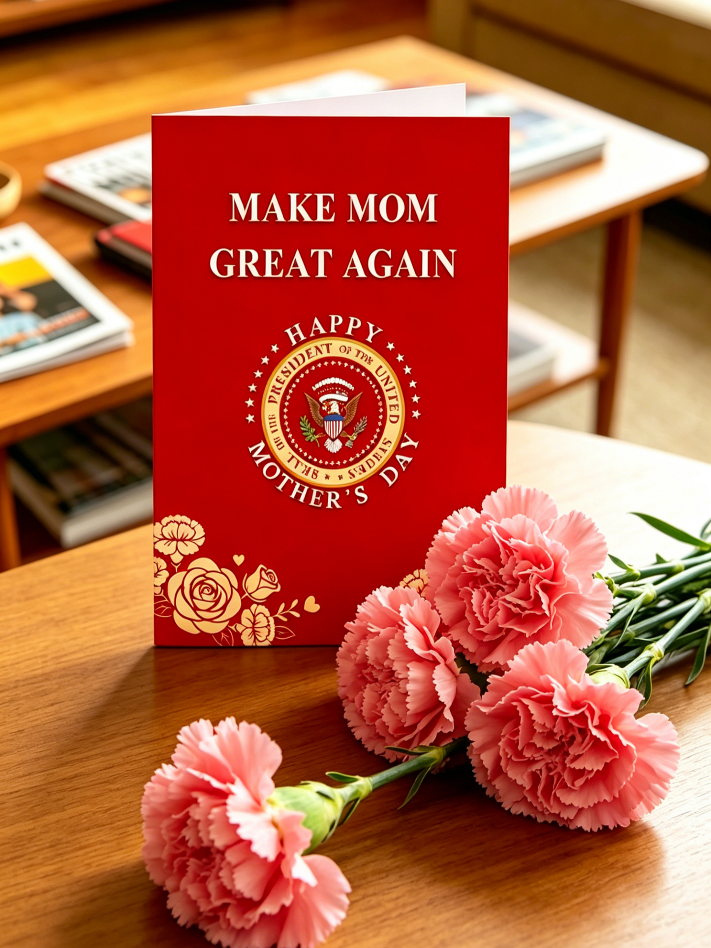 💌Make Mom Great Again✨, Trump Mother's Day Card, Hilarious Presidential Greeting Card for Mom Grandma-LIN