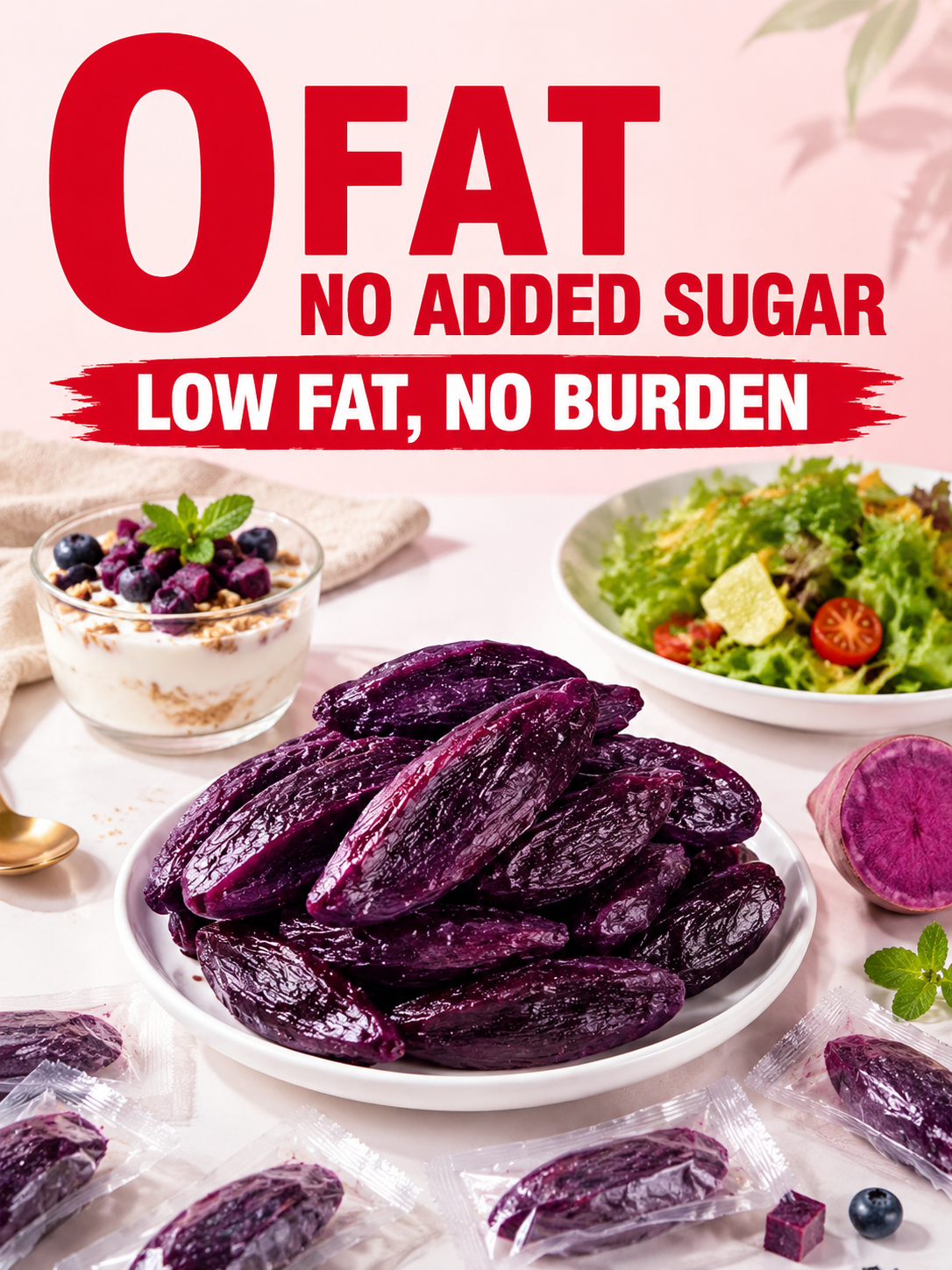 Healthy Low Fat Purple Sweet Potato Snack-TI
