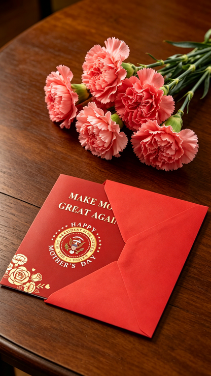 💌Make Mom Great Again✨, Trump Mother's Day Card, Hilarious Presidential Greeting Card for Mom Grandma-LIN