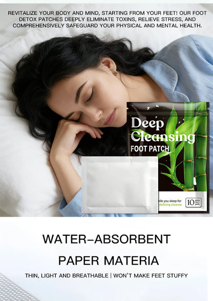 🌿Natural Deep Cleansing Foot Patch | Ginger & Bamboo Charcoal for Detox, Bloating Relief & Slimmer Body-LIN