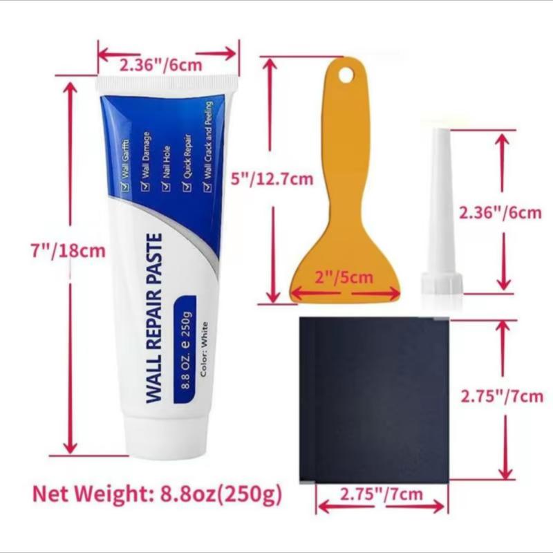 🧱Drywall Patch Repair Kit 250g Wall Mending Agent Multi-functional Quick-drying Paste Adhesive Heavy Duty Concrete Sealant Waterproof Self-adhesive-TI