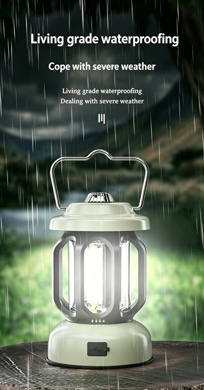 Outdoor Camping Lantern, Ambient Light, Durable, Rechargeable, Portable, Hanging, Suitable for Camping, Lamp-LIN