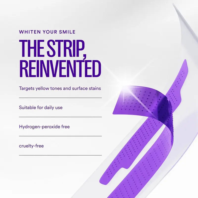 🦷Hismile V34 Whitening Strips: Advanced Teeth Whitening + Purple Colour Correction for Brighter Smiles-TI