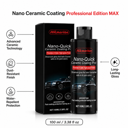 🚗Nano Ceramic Coating for Cars – Professional MAX 100ml Hydrophobic Paint Protector with Long-Lasting Gloss-TI