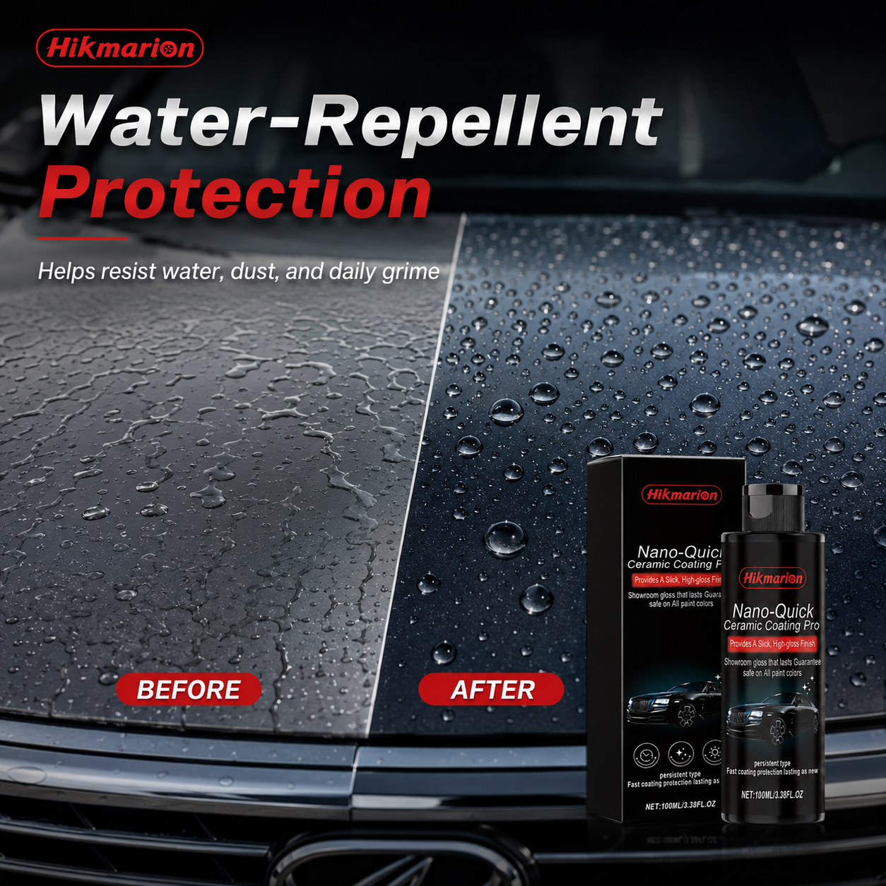 🚗Nano Ceramic Coating for Cars – Professional MAX 100ml Hydrophobic Paint Protector with Long-Lasting Gloss-TI