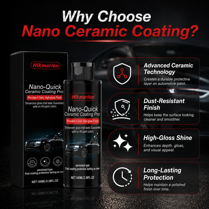 🚗Nano Ceramic Coating for Cars – Professional MAX 100ml Hydrophobic Paint Protector with Long-Lasting Gloss-TI