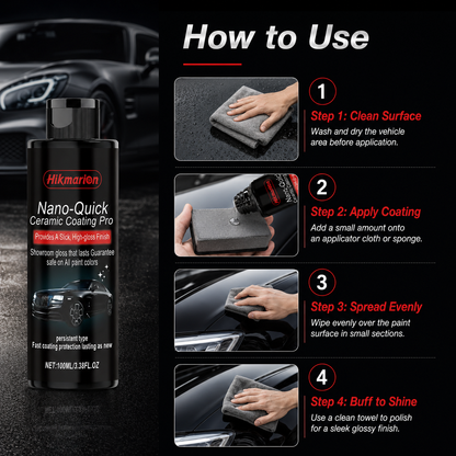 🚗Nano Ceramic Coating for Cars – Professional MAX 100ml Hydrophobic Paint Protector with Long-Lasting Gloss-TI