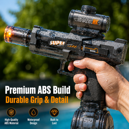 💧Glowing Electric Water Gun🔫, 32ft Range, 320cc Tank, Fun Summer Toy for All Ages-TI
