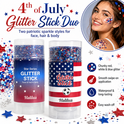 🗽4th of July Sparkle Glitter Wand🎊, Body & Hair Sparkle for Independence Day Party, Festival & Fun Holiday Look-TI