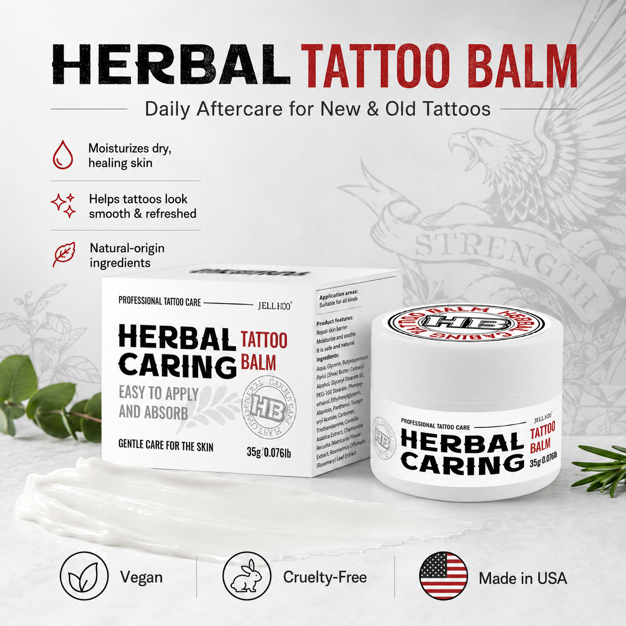 💡Tattoo Aftercare Balm for Fresh & Existing Tattoos🧍🏻‍♀️,  Safe During Healing, Hydrates & Rejuvenates Tattooed Skin-TI