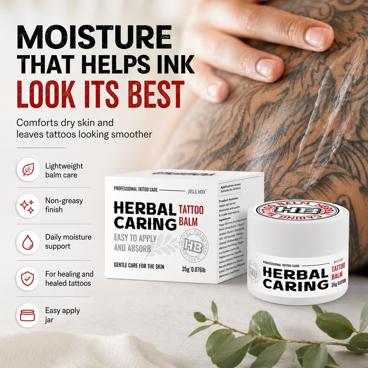 💡Tattoo Aftercare Balm for Fresh & Existing Tattoos🧍🏻‍♀️,  Safe During Healing, Hydrates & Rejuvenates Tattooed Skin-TI
