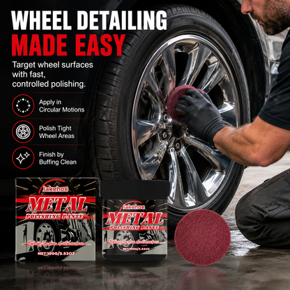 🚗Metal Professional Red Paste Pro Pads| Synthetic Pads for Aggressive Cutting & Metal Finishing-TI